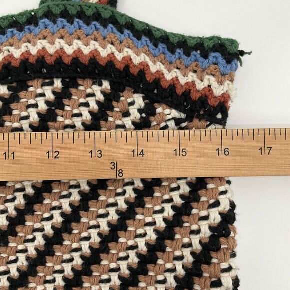 Veronica Beard Crochet Top Boho Livina Small Striped Knit Bohemian Festival - Picture 5 of 6